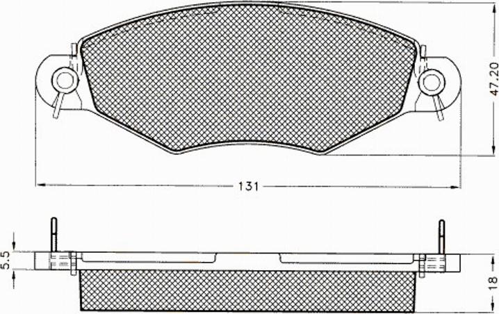 Pex 7492S - Комплект спирачно феродо, дискови спирачки vvparts.bg