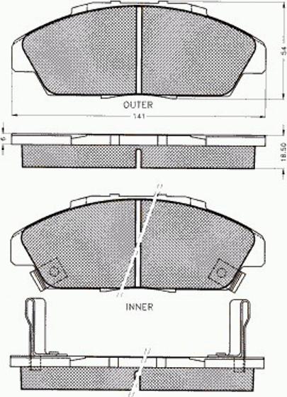 Pex 7440 - Комплект спирачно феродо, дискови спирачки vvparts.bg