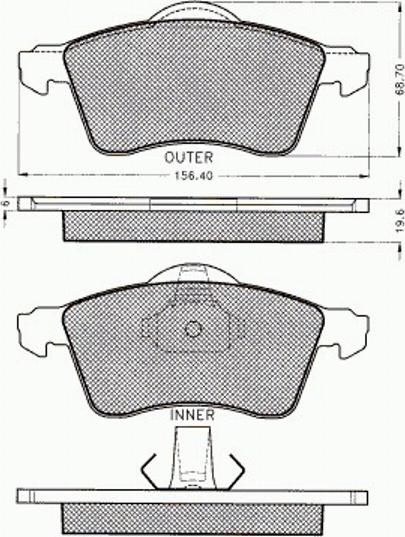 Pex 7.459 - Комплект спирачно феродо, дискови спирачки vvparts.bg