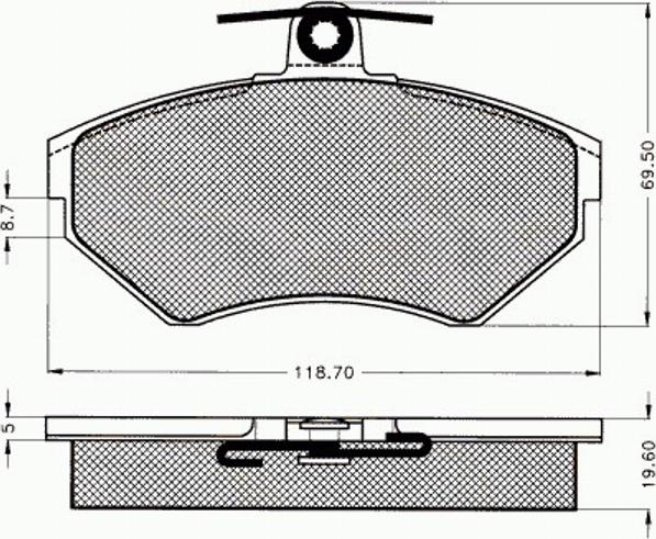 Pex 7455 - Комплект спирачно феродо, дискови спирачки vvparts.bg