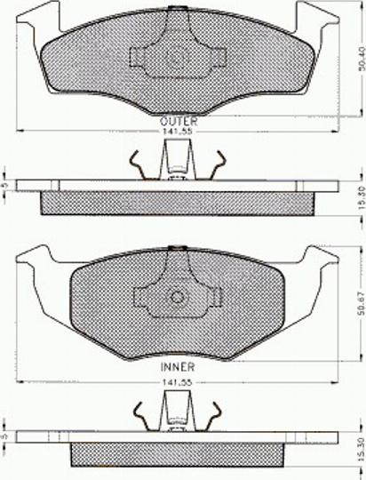 Pex 7.463 - Комплект спирачно феродо, дискови спирачки vvparts.bg