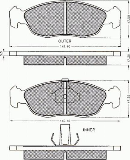 Pex 7.430 - Комплект спирачно феродо, дискови спирачки vvparts.bg