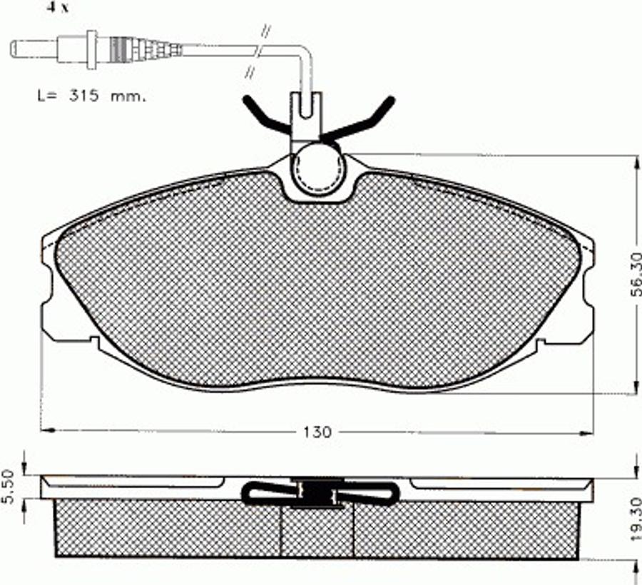 Pex 7420 - Комплект спирачно феродо, дискови спирачки vvparts.bg