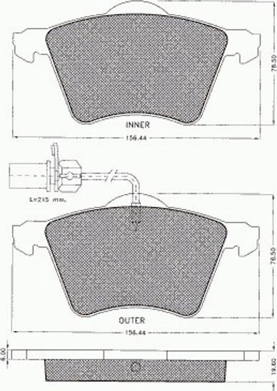 Pex 7.543 - Комплект спирачно феродо, дискови спирачки vvparts.bg