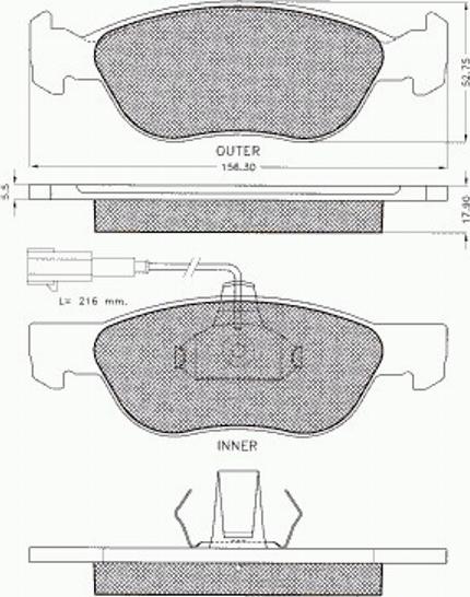 Pex 7.504 - Комплект спирачно феродо, дискови спирачки vvparts.bg