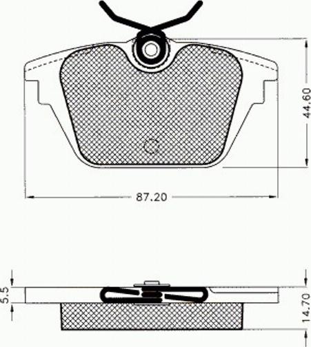 Pex 7520 - Комплект спирачно феродо, дискови спирачки vvparts.bg