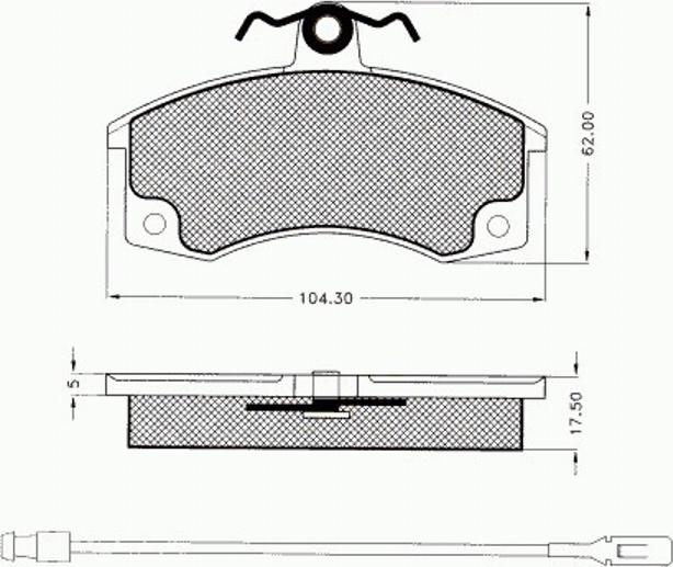 Pex 7521 - Комплект спирачно феродо, дискови спирачки vvparts.bg