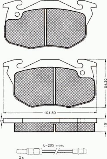 Pex 7.058 - Комплект спирачно феродо, дискови спирачки vvparts.bg