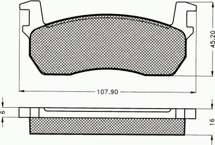 Pex 7060 - Комплект спирачно феродо, дискови спирачки vvparts.bg