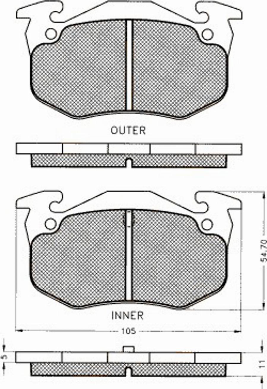 Pex 7062S - Комплект спирачно феродо, дискови спирачки vvparts.bg