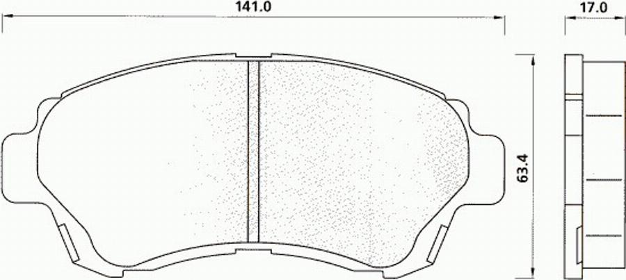 Pex 7158 - Комплект спирачно феродо, дискови спирачки vvparts.bg