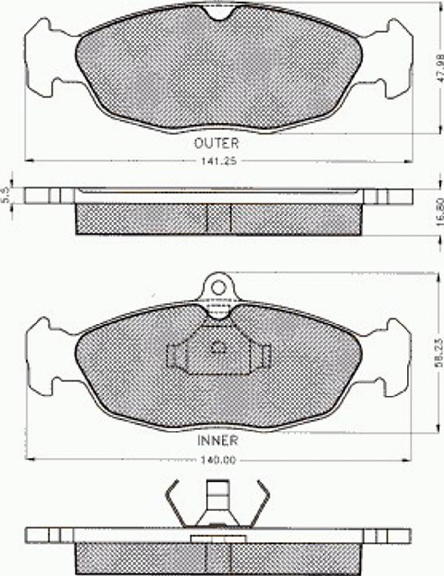 Pex 7188 - Комплект спирачно феродо, дискови спирачки vvparts.bg