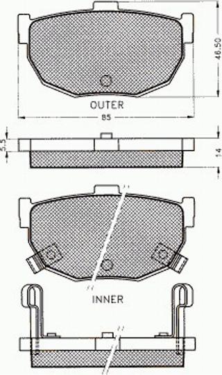 Pex 7120 - Комплект спирачно феродо, дискови спирачки vvparts.bg