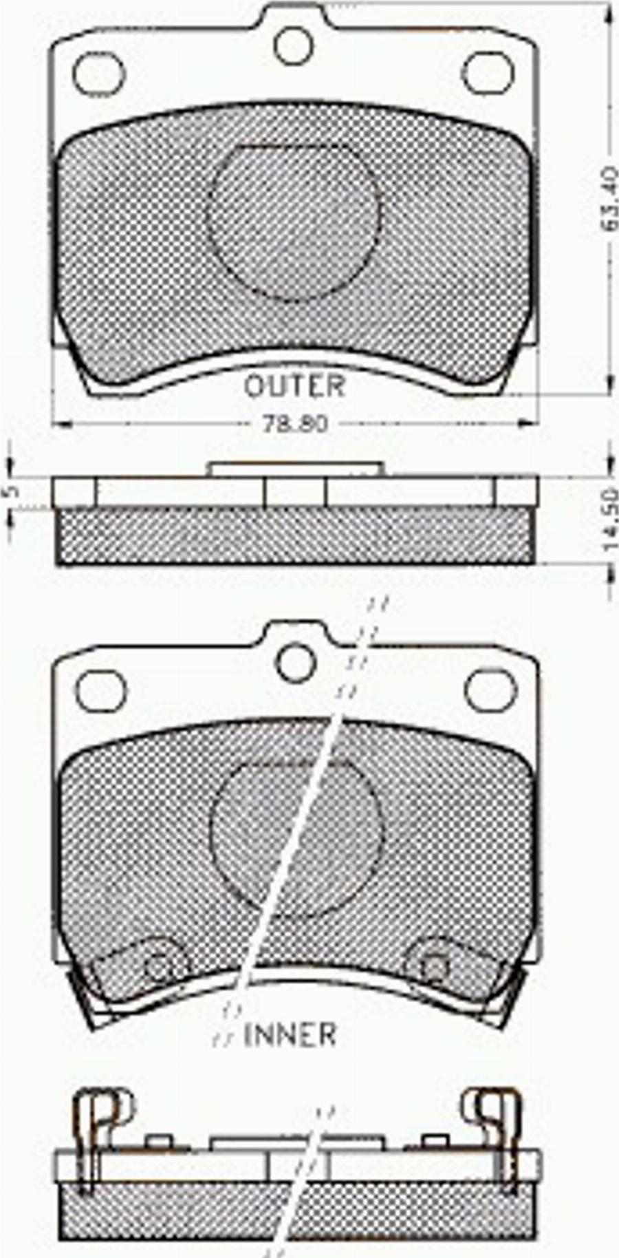 Pex 7177 - Комплект спирачно феродо, дискови спирачки vvparts.bg