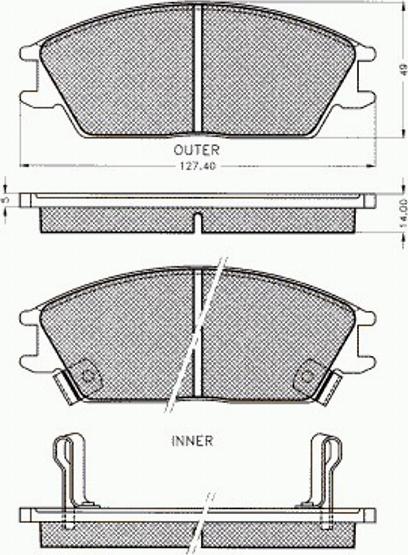 Pex 7352 - Комплект спирачно феродо, дискови спирачки vvparts.bg