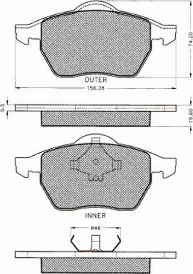 Pex 7295S - Комплект спирачно феродо, дискови спирачки vvparts.bg