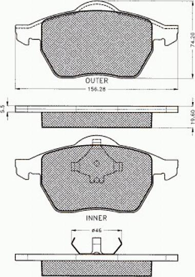 Pex 7.295 - Комплект спирачно феродо, дискови спирачки vvparts.bg