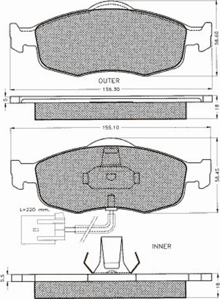 Pex 7254S - Комплект спирачно феродо, дискови спирачки vvparts.bg