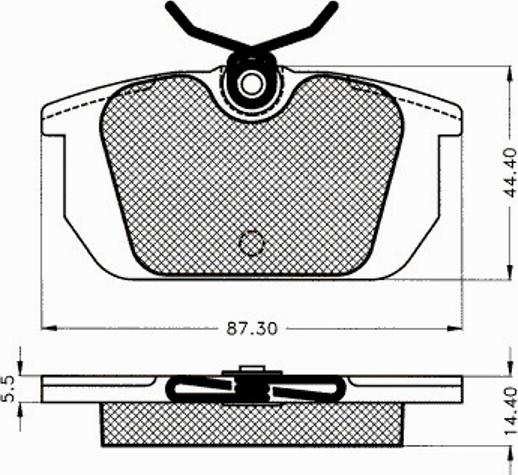 Pex 7256S - Комплект спирачно феродо, дискови спирачки vvparts.bg