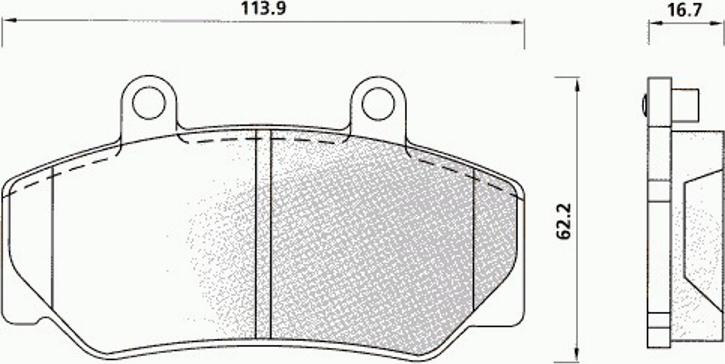 Pex 7202 - Комплект спирачно феродо, дискови спирачки vvparts.bg