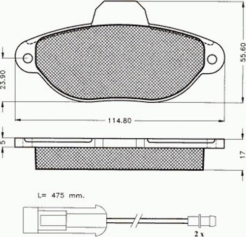 Pex 7227 - Комплект спирачно феродо, дискови спирачки vvparts.bg