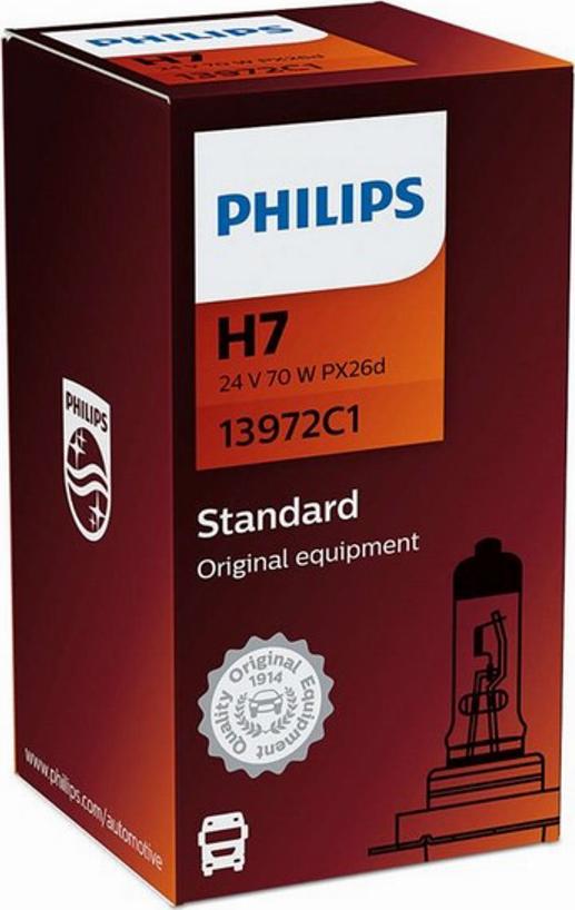 PHILIPS 13972C1 - Крушка с нагреваема жичка, фар за дълги светлини vvparts.bg