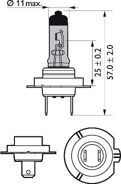 PHILIPS 12972WVUBW - Крушка с нагреваема жичка, фар за дълги светлини vvparts.bg