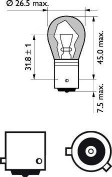 PHILIPS 12496NAB2 - Крушка с нагреваема жичка, мигачи vvparts.bg