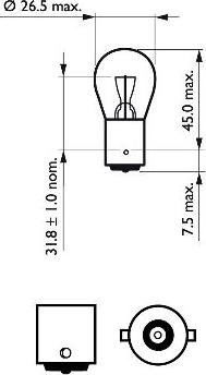 PHILIPS 12498CP - Крушка с нагреваема жичка, мигачи vvparts.bg