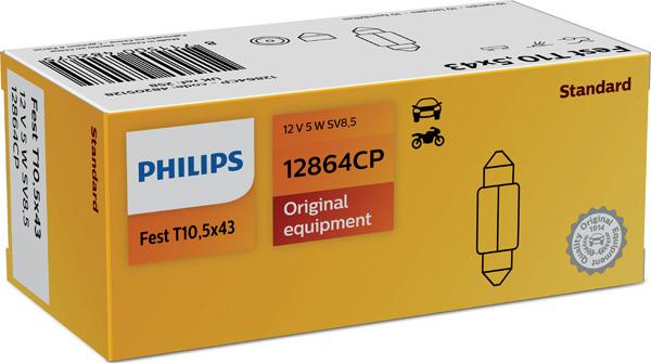 PHILIPS 12864CP - Крушка с нагреваема жичка, светлини на рег. номер vvparts.bg