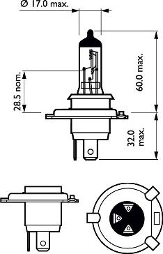 PHILIPS 12342VPB1 - Крушка с нагреваема жичка, фар за дълги светлини vvparts.bg