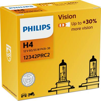 PHILIPS 12342PRC2 - Крушка с нагреваема жичка, фар за дълги светлини vvparts.bg