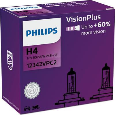 PHILIPS 12342VPC2 - Крушка с нагреваема жичка, фар за дълги светлини vvparts.bg