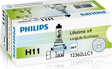 PHILIPS 12362LLECOC1 - Крушка с нагреваема жичка, фар за дълги светлини vvparts.bg