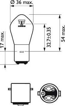 PHILIPS 12728BW - Крушка с нагреваема жичка, фар за дълги светлини vvparts.bg