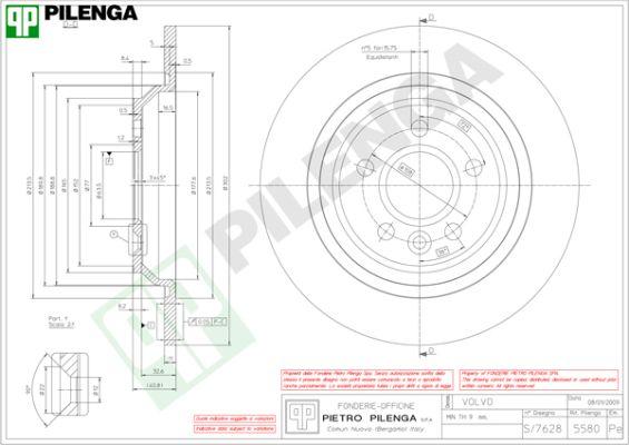 Pilenga 5580 - Спирачен диск vvparts.bg