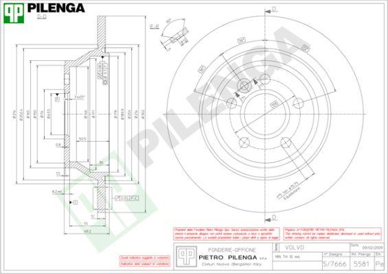 Pilenga 5581 - Спирачен диск vvparts.bg
