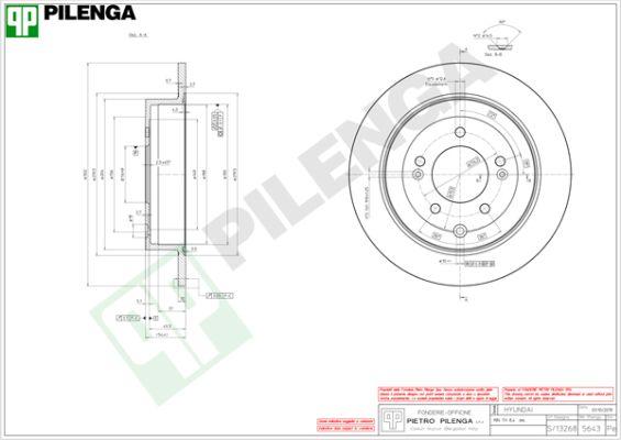 Pilenga 5643 - Спирачен диск vvparts.bg