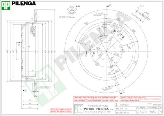 Pilenga 5660 - Спирачен диск vvparts.bg