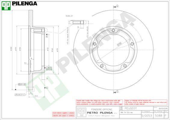 Pilenga 5088 - Спирачен диск vvparts.bg