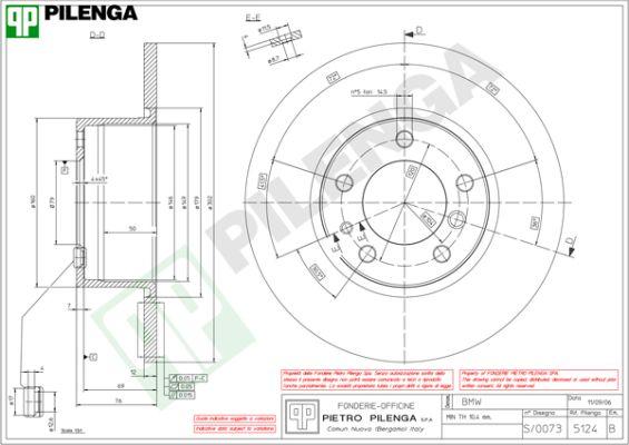 Pilenga 5124 - Спирачен диск vvparts.bg