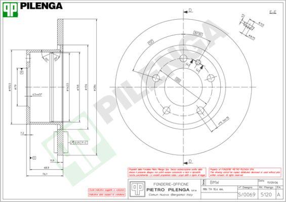 Pilenga 5120 - Спирачен диск vvparts.bg