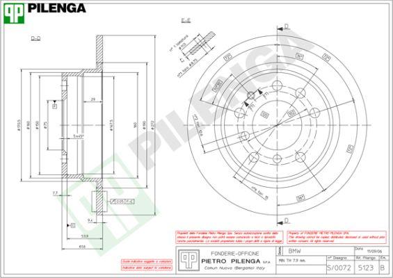 Pilenga 5123 - Спирачен диск vvparts.bg