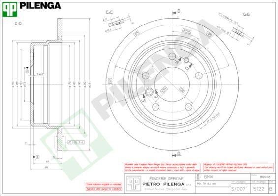 Pilenga 5122 - Спирачен диск vvparts.bg