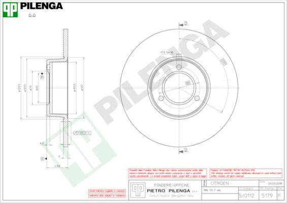 Pilenga 5179 - Спирачен диск vvparts.bg