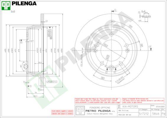 Pilenga 5846 - Спирачен диск vvparts.bg