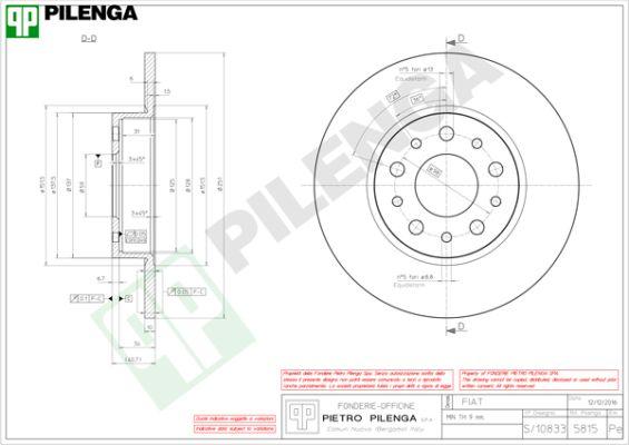 Pilenga 5815 - Спирачен диск vvparts.bg