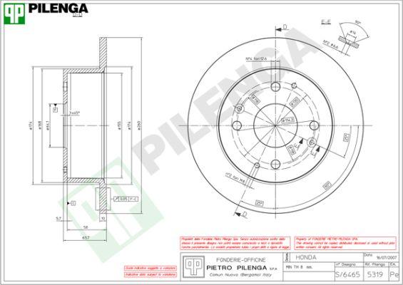 Pilenga 5319 - Спирачен диск vvparts.bg