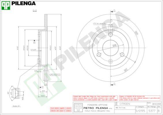 Pilenga 5377 - Спирачен диск vvparts.bg