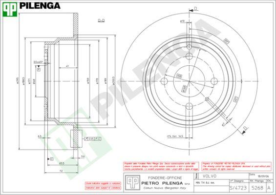 Pilenga 5268 - Спирачен диск vvparts.bg